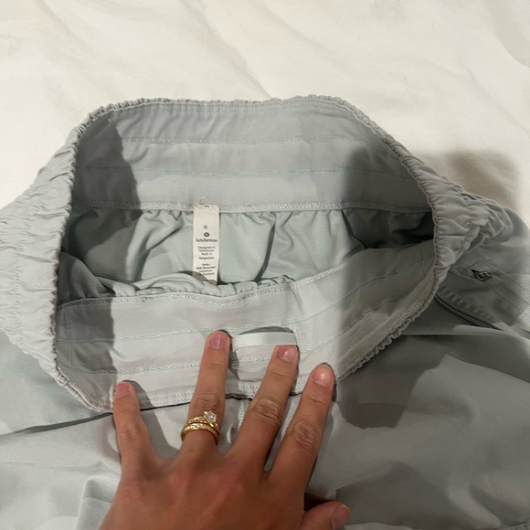 Light blue seafoam LuLuLemon running shorts - Picture 2 of 3
